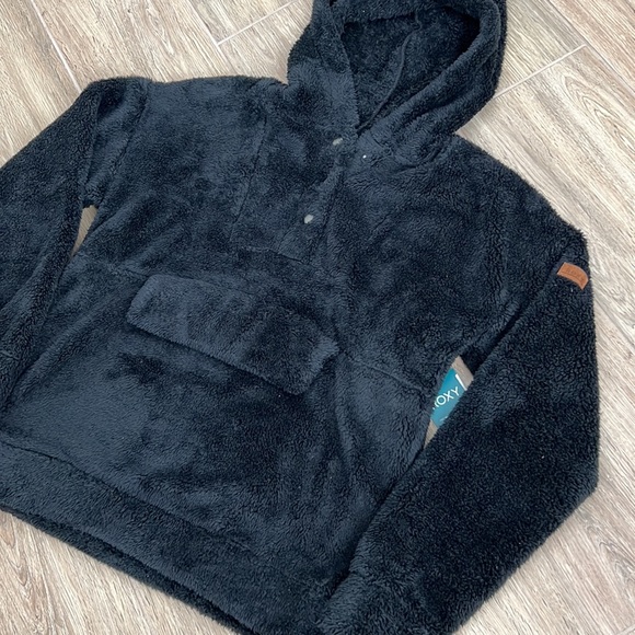 🌻 Roxy Surf Spray Sherpa Teddy Hoodie sweater for Women 🌻 - Picture 6 of 10